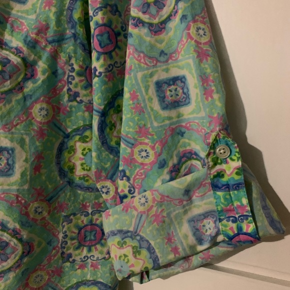 Talbots Button up Shirt Petite Medium - Picture 4 of 8